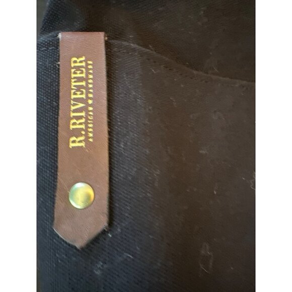 R.Riveter Carry All Canvas Tote Leather Trim Otto Black - Picture 2 of 8